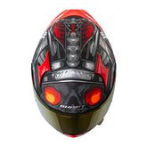 Casco Shaft Pro 612Dv Evo Faraon Negro Rojo Visor Iridium Rojo 2